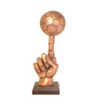 Soccer Ball on Single Finger 5"w x 13"h